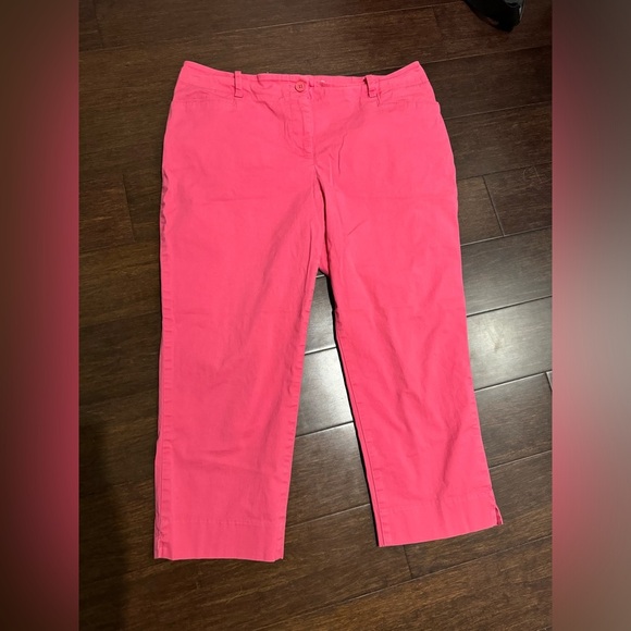 Talbots Coral Cropped Pants - Picture 1 of 8